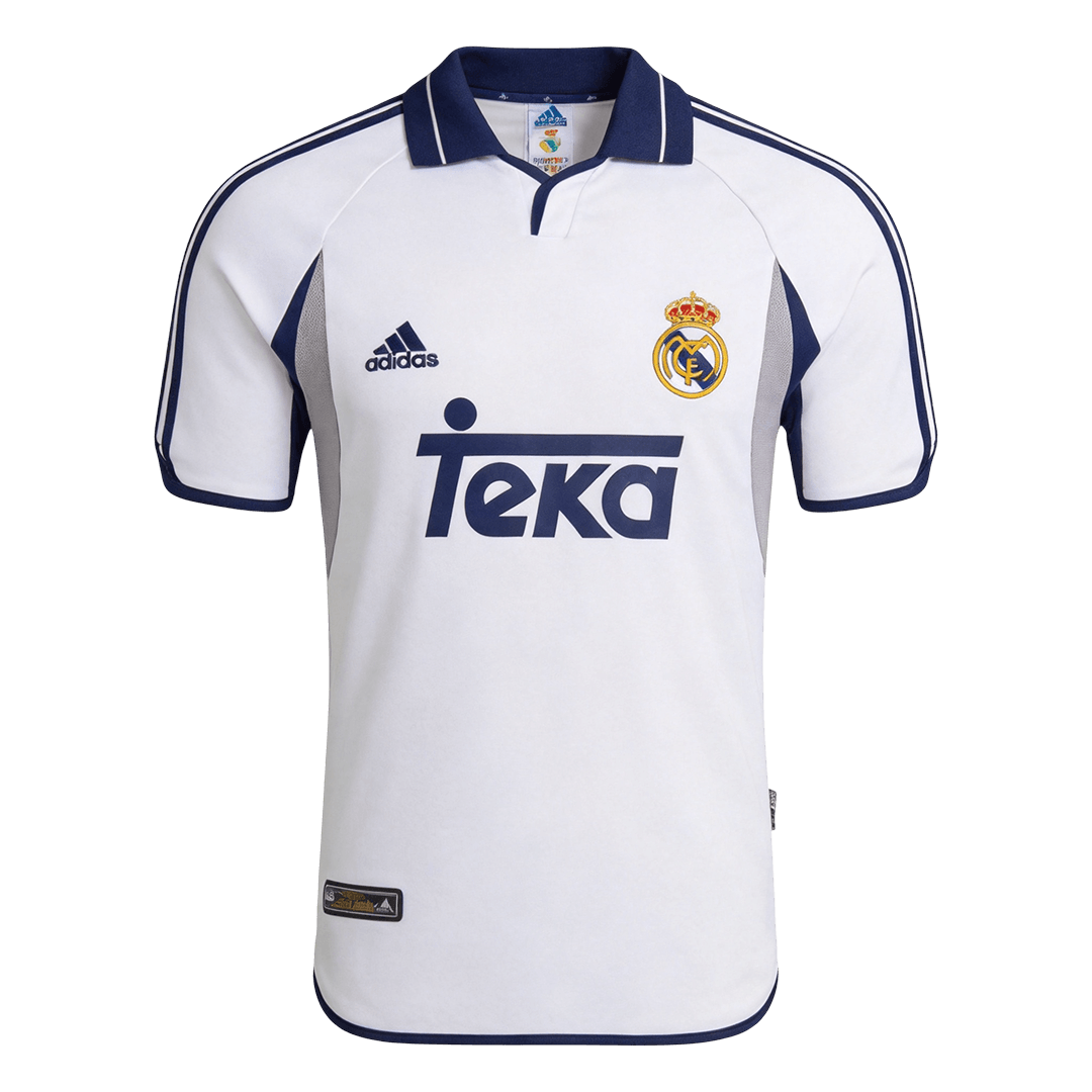Men Retro Fan Version 2000/01 Real Mardid Home Soccer Jersey White