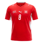 REULER #8 Switzerland Home Soccer Jersey World Cup 2026 Red