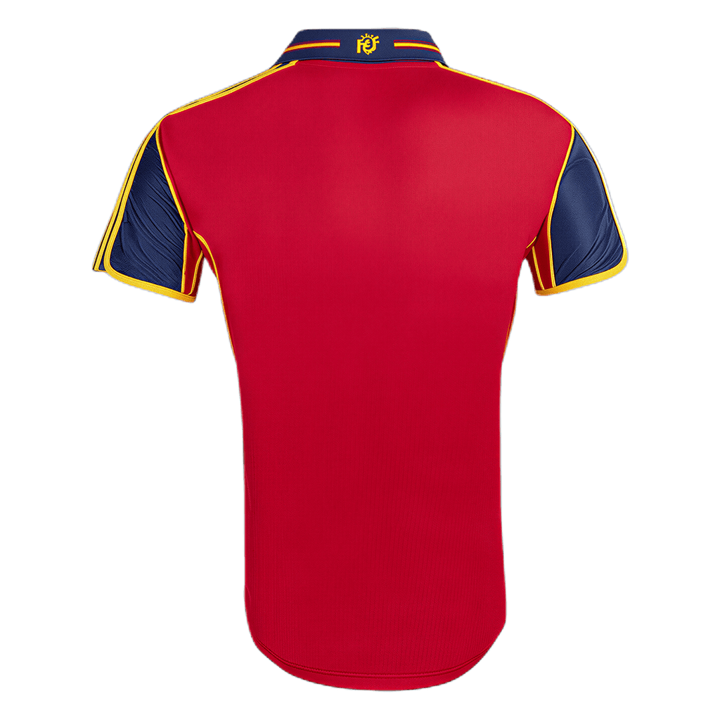Men Retro Fan Version 2000 Spain Home Soccer Jersey Short Sleeve Red