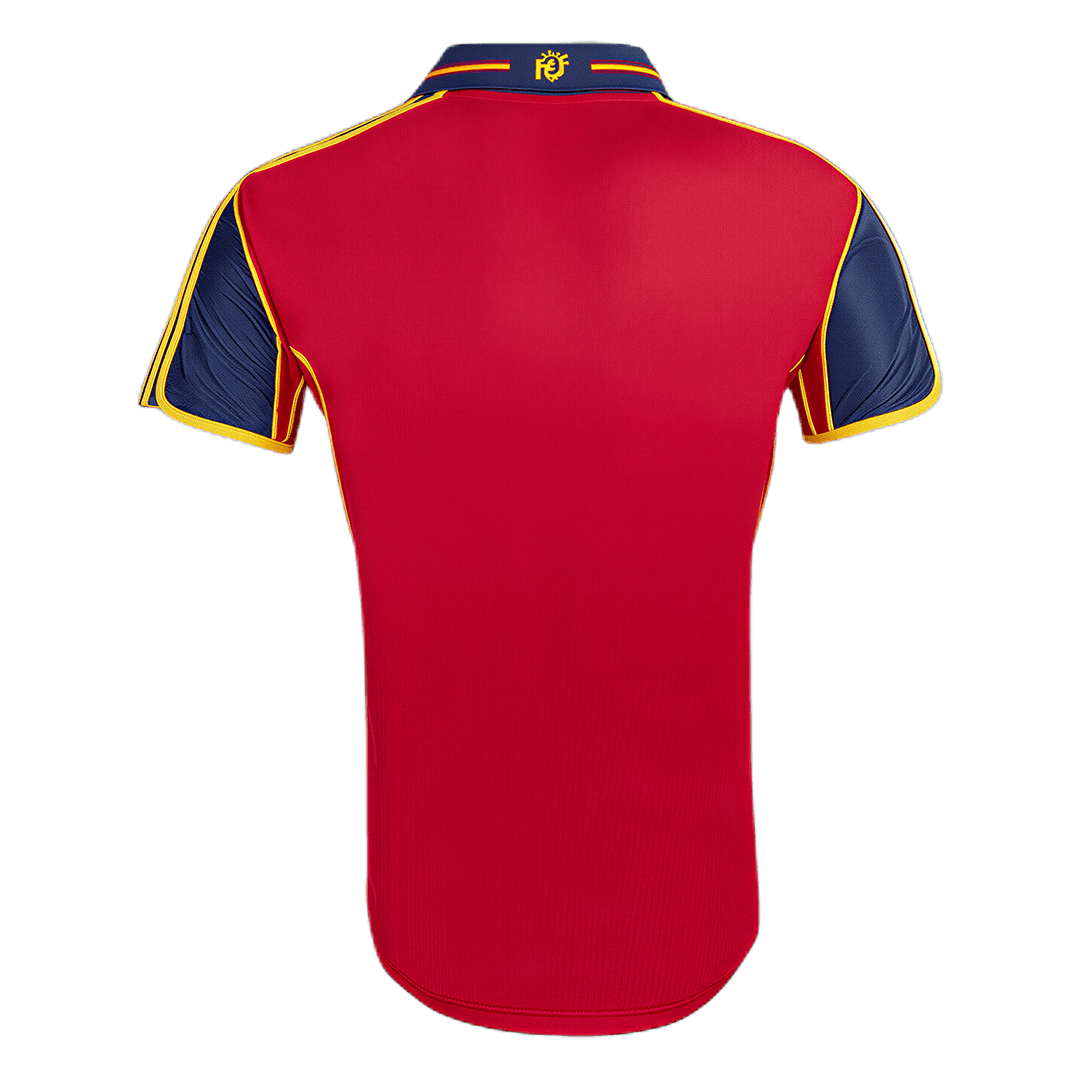 Men Retro Fan Version 2000 Spain Home Soccer Jersey Short Sleeve Red