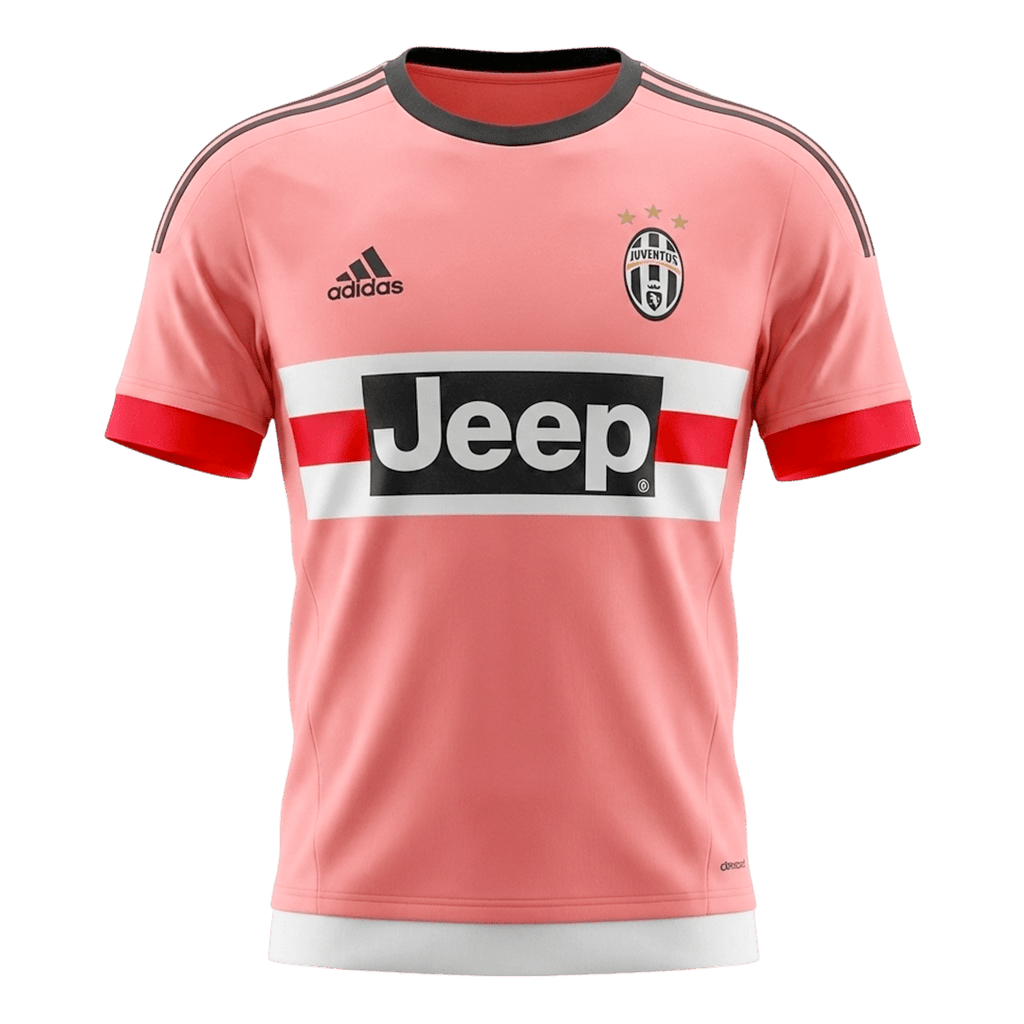 Retro 15/16 Juventus Away Soccer Jersey Pink