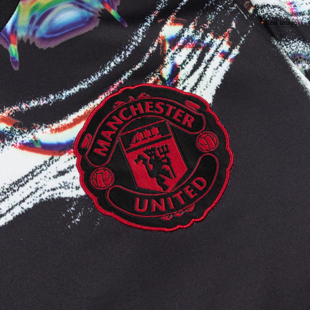 Manchester United Pre-Match Long Sleeve Soccer Jersey 25/26 Black