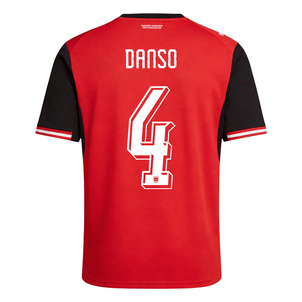 DANSO#4 Austria Home Soccer Jersey World Cup 2026 Red