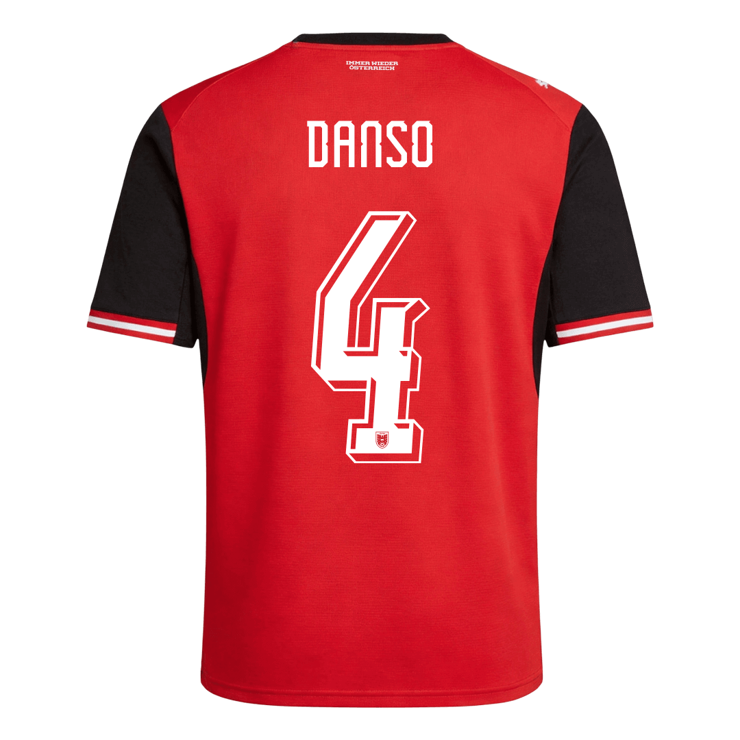 DANSO#4 Austria Home Soccer Jersey World Cup 2026 Red