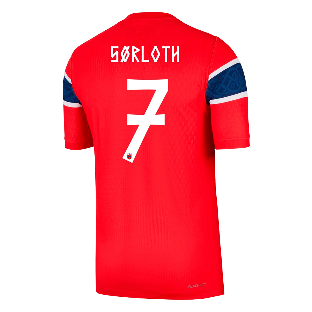 SØRLOTH #7 Player Version Norway Home Soccer Jersey World Cup 2026 Red