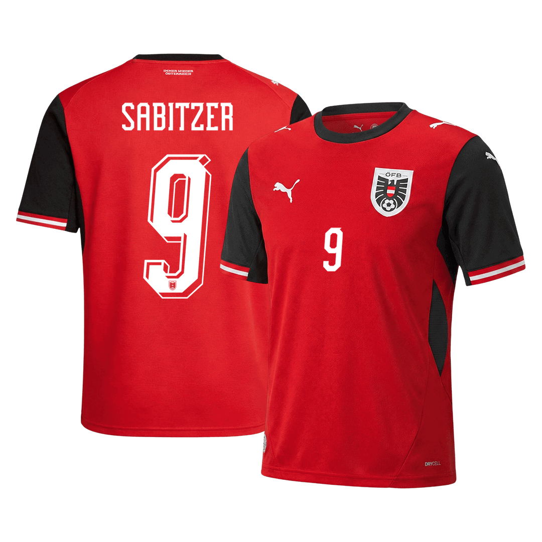 SABITZER#9 Austria Home Soccer Jersey World Cup 2026 Red