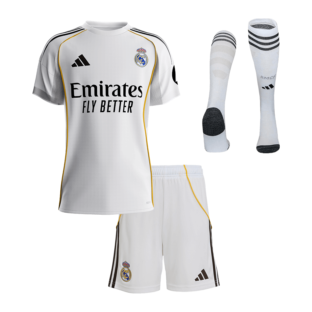 Kids Real Madrid 2025/26 Home Full Soccer Kit