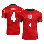 RICE #4 Player Version England Away Soccer Jersey World Cup 2026 Red