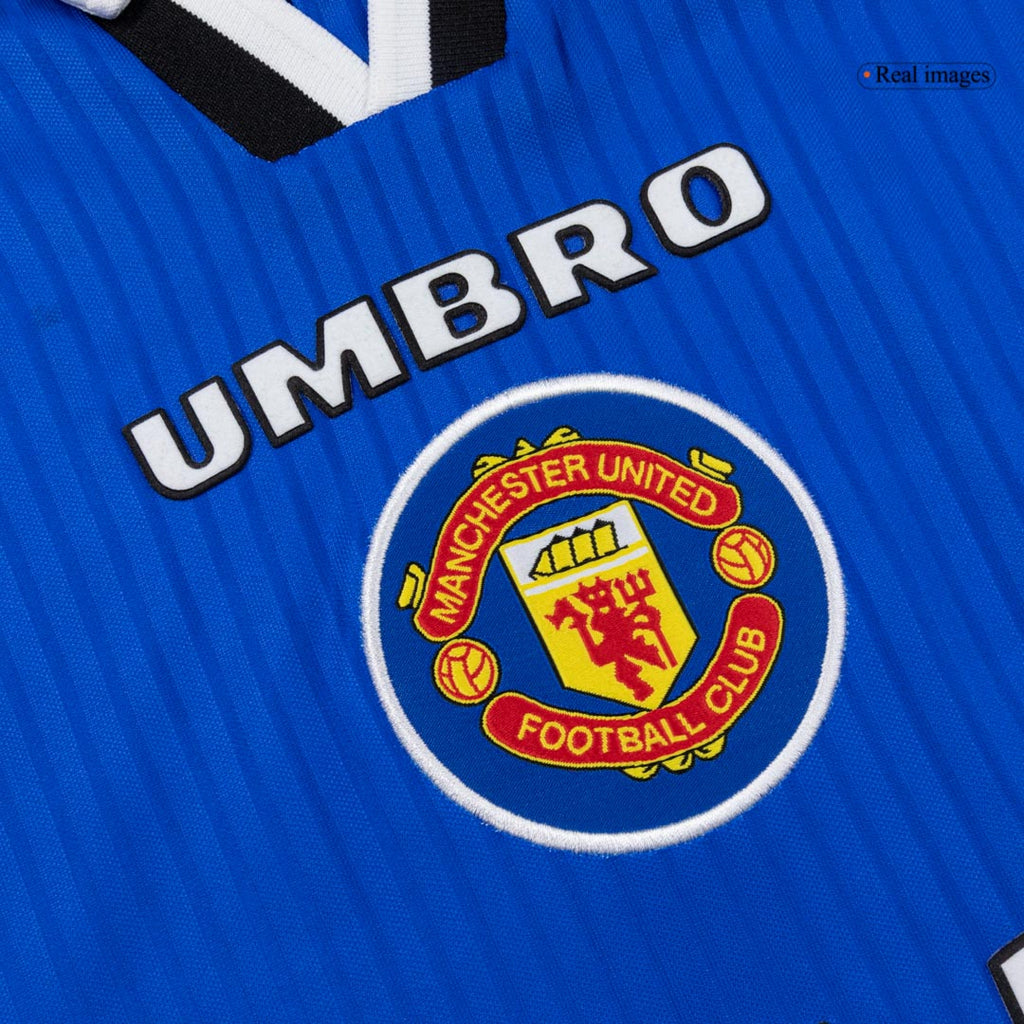 Retro 96/97 Manchester United Third Soccer Jersey Blue