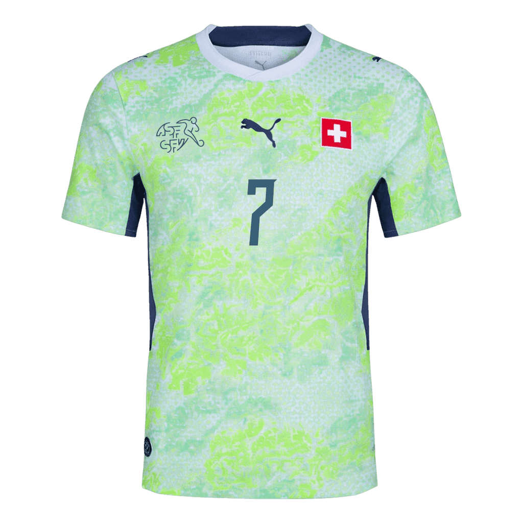 EMBOLO #7 Player Version Switzerland Away Soccer Jersey World Cup 2026 Green