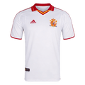 Men Retro Fan Version 2000 Spain Away Soccer Jersey Short Sleeve White