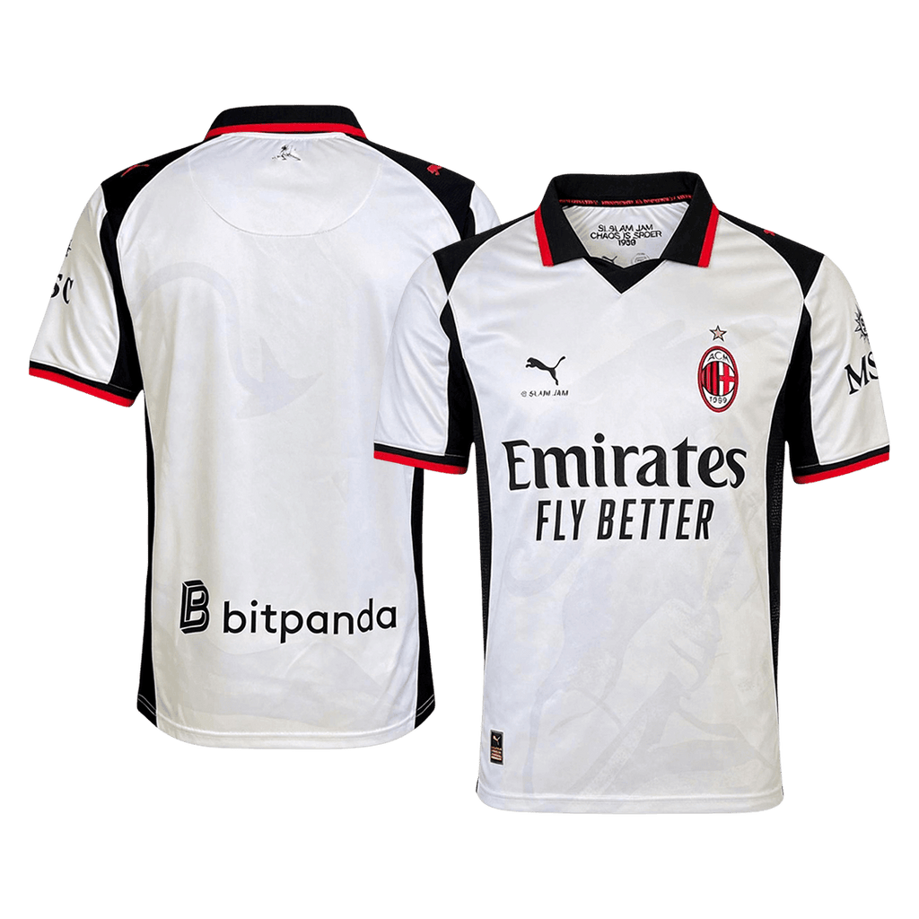 2025/26 AC Milan x Slam Jam Soccer Jersey Silver