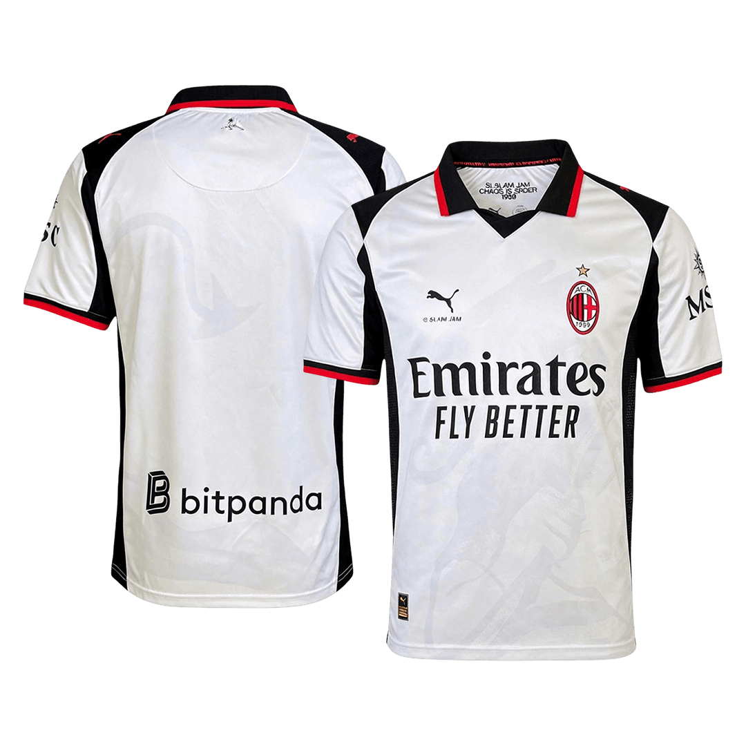 2025/26 AC Milan x Slam Jam Soccer Jersey Silver