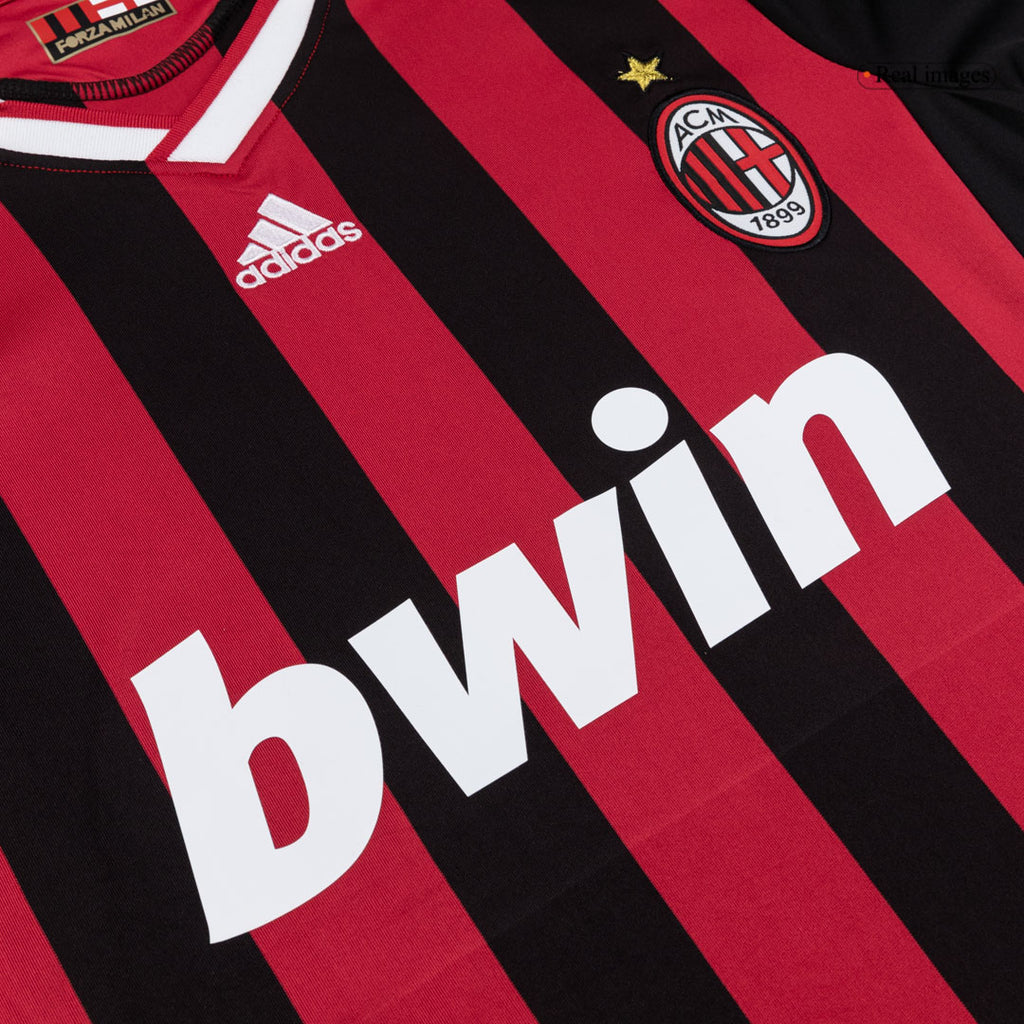 Retro 09/10 AC Milan Home Soccer Jersey Red&Black