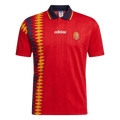 Men Retro Fan Version 1994 Spain Home Soccer Jersey Red