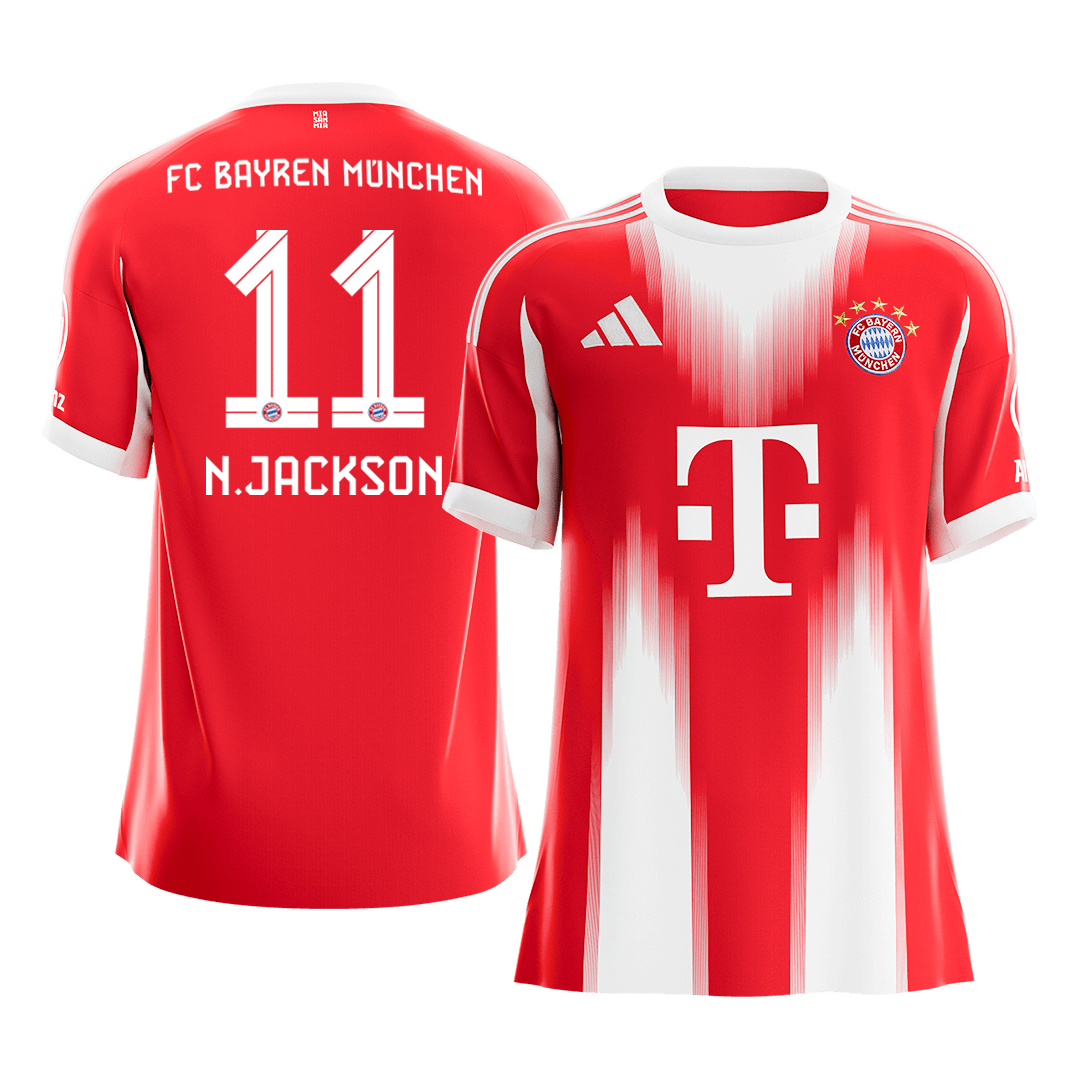 Bayern Munich 2025/26 Home Soccer Jersey - N.JACKSON #11