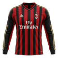 Retro 13/14 AC Milan Home Long Sleeve Jersey Red&Black