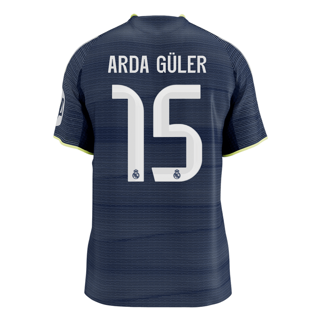 ARDA GÜLER #15 Authentic Real Madrid Away Soccer Jersey 2025/26 Navy