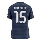 ARDA GÜLER #15 Authentic Real Madrid Away Soccer Jersey 2025/26 Navy