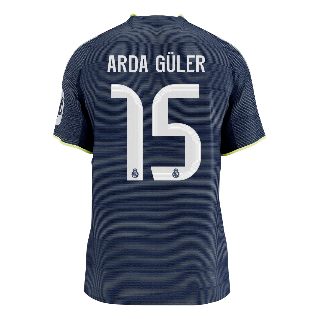 ARDA GÜLER #15 Authentic Real Madrid Away Soccer Jersey 2025/26 Navy
