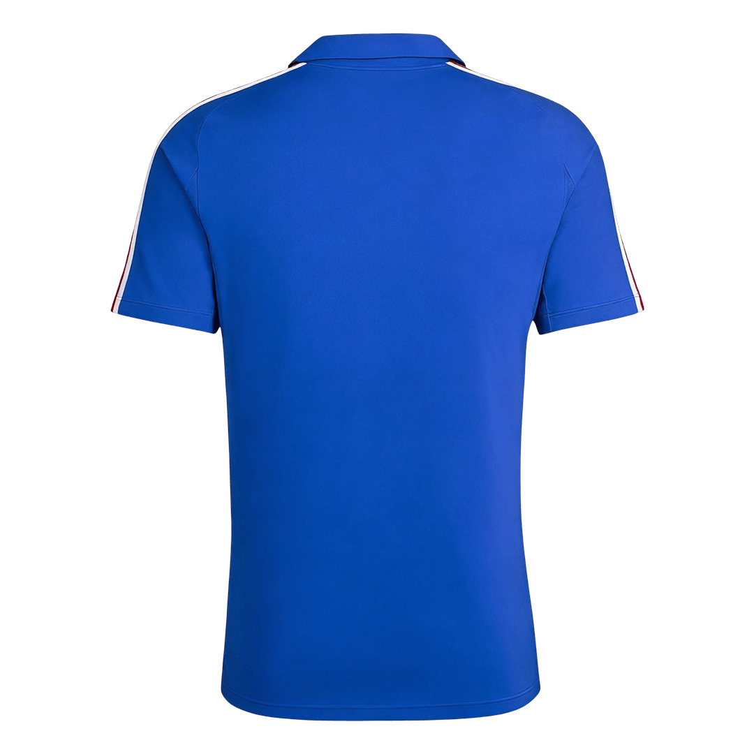 Men Retro Fan Version 1984 France Home Soccer Jersey Short Sleeve Blue