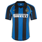Men Retro Fan Version 2001/02 Inter Milan Home Soccer Jersey Blue&Black
