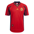 Men Retro Fan Version 1998 Spain Home Soccer Jersey Red