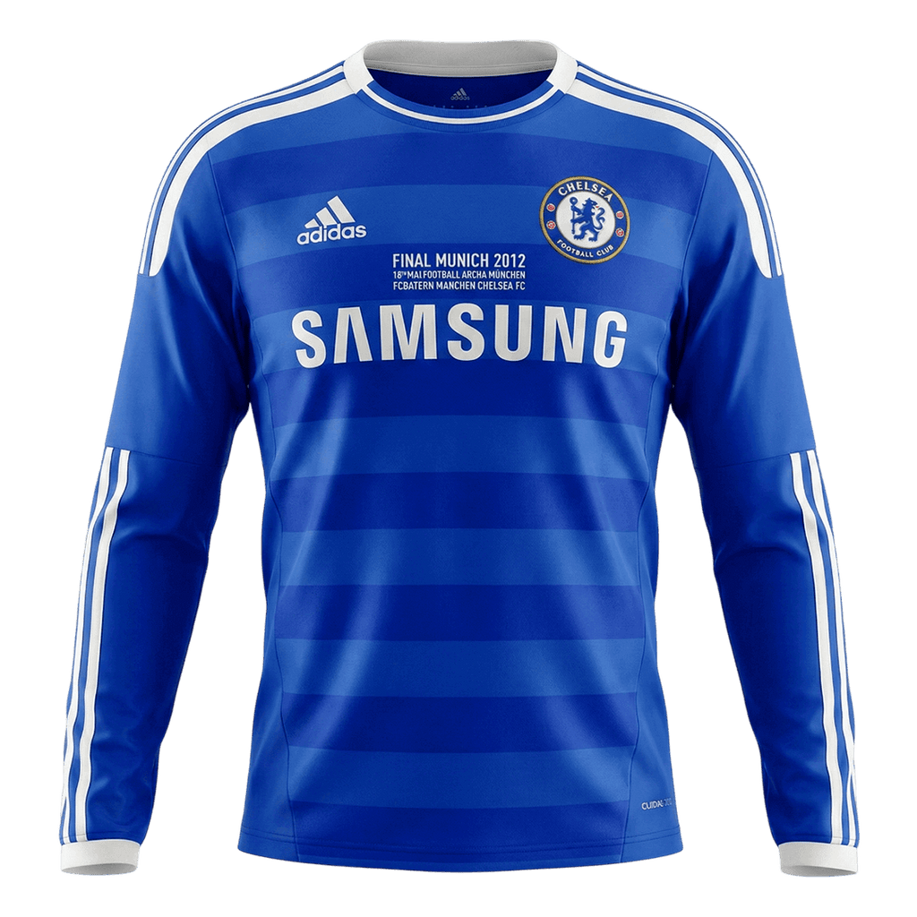 Retro 11/12 Chelsea Home Champions League Long Sleeve Jersey Blue