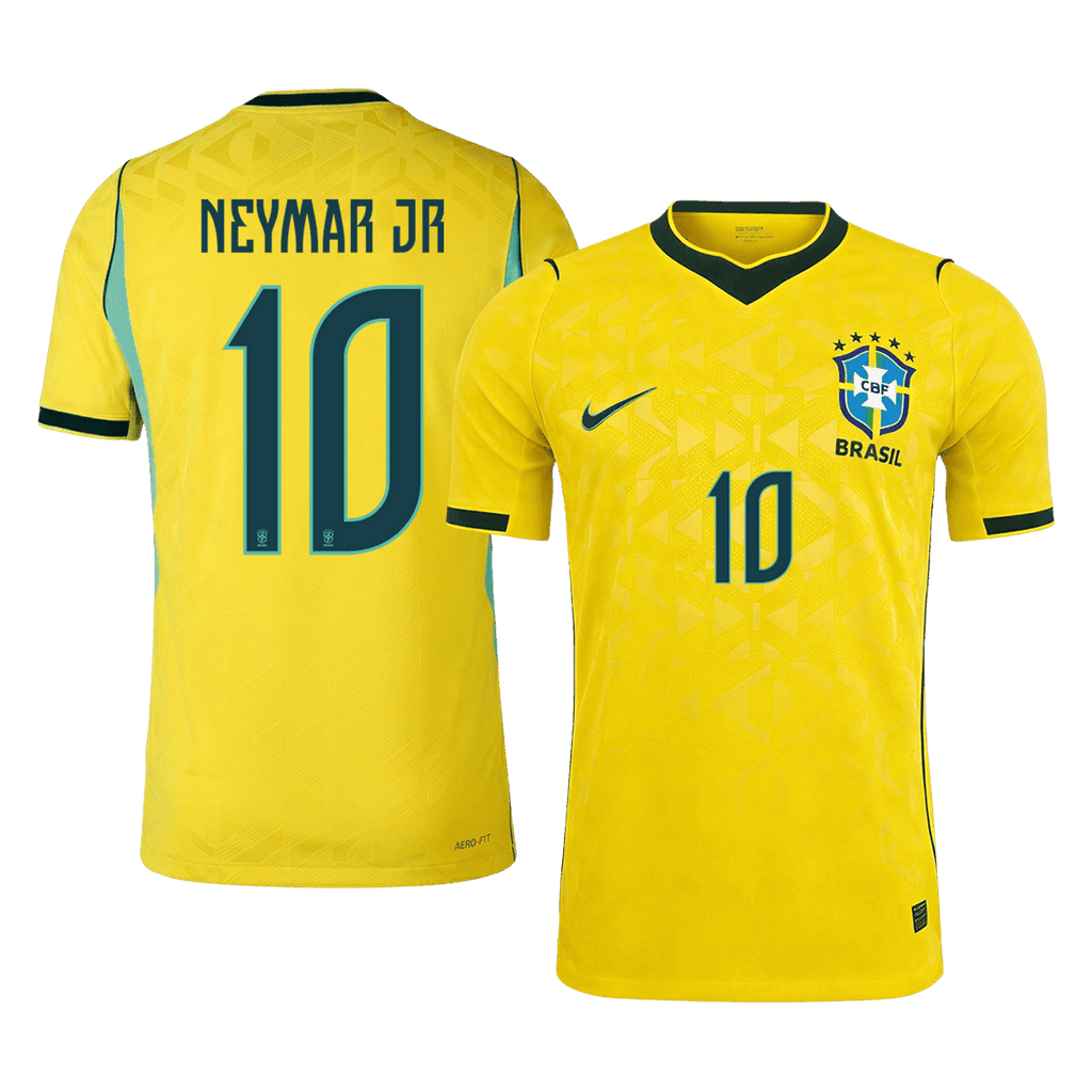 Brazil NEYMAR JR. #10 Custom Player Version Home Soccer Jersey World Cup 2026