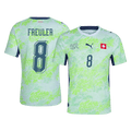 REULER #8 Player Version Switzerland Away Soccer Jersey World Cup 2026 Green