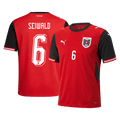 SEIWALD#6 Austria Home Soccer Jersey World Cup 2026 Red