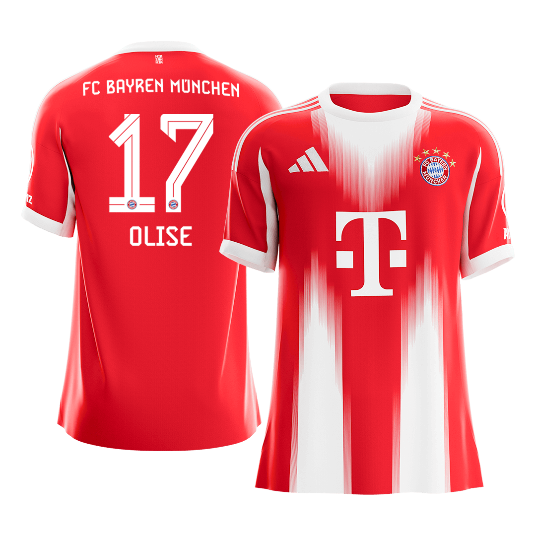 Bayern Munich 2025/26 Home Soccer Jersey - OLISE #17