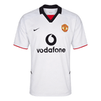 Men Retro Fan Version 02/03 Manchester United Away Soccer Jersey White