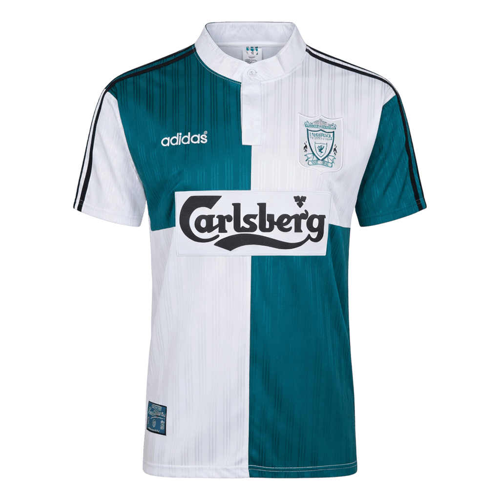 Retro 95/96 Liverpool Away Soccer Jersey Blue&White