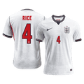 RICE #4 Player Version England Home Soccer Jersey World Cup 2026 White