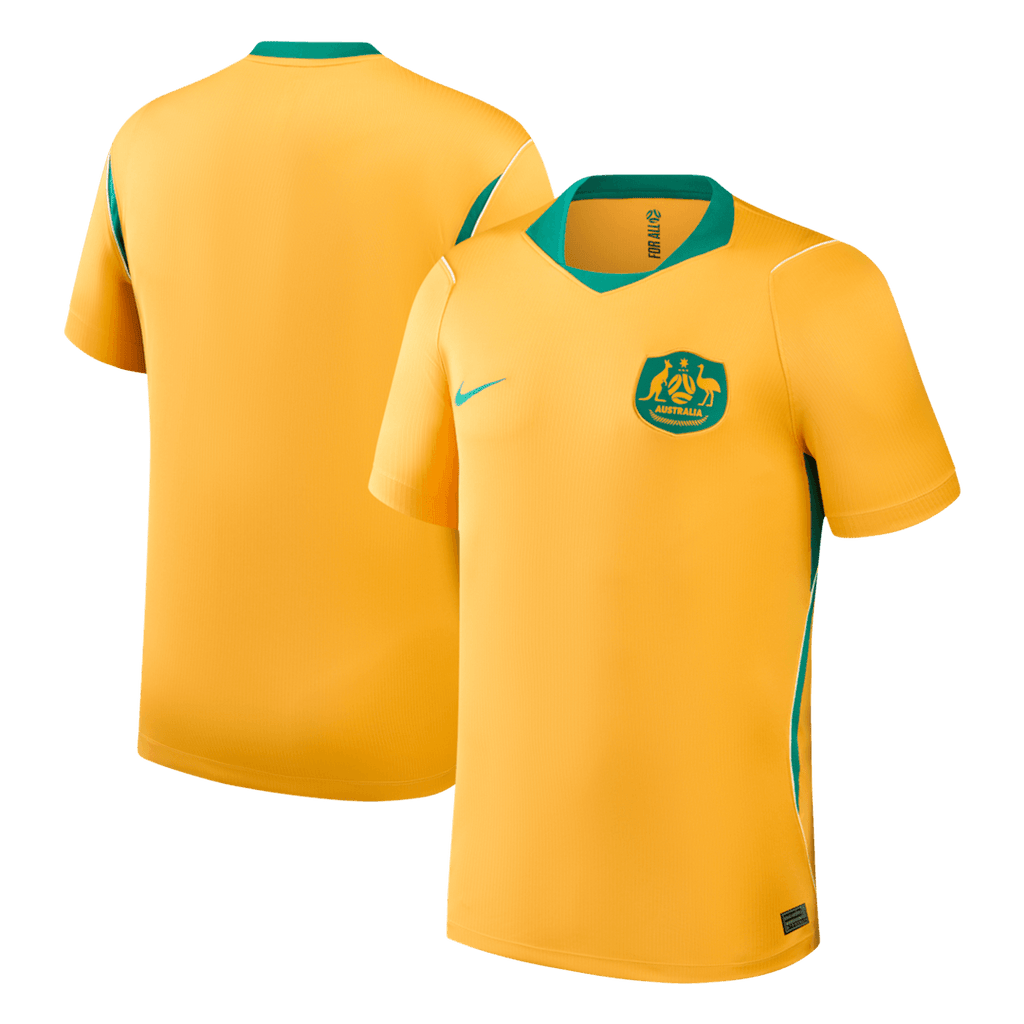 Men Fan Version Australia Home Soccer Jersey World Cup 2026 Yellow
