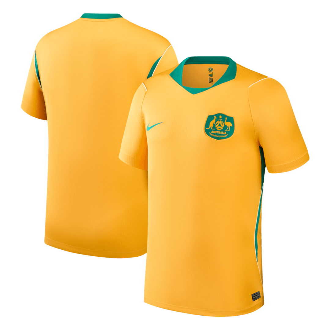 Men Fan Version Australia Home Soccer Jersey World Cup 2026 Yellow