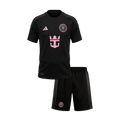 Kid's Inter Miami Away Soccer Jersey Kit(Jersey+Shorts) 2026 Black