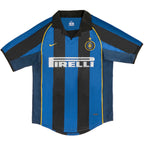 Men Retro Fan Version 2001/02 Inter Milan Home Soccer Jersey Blue&Black