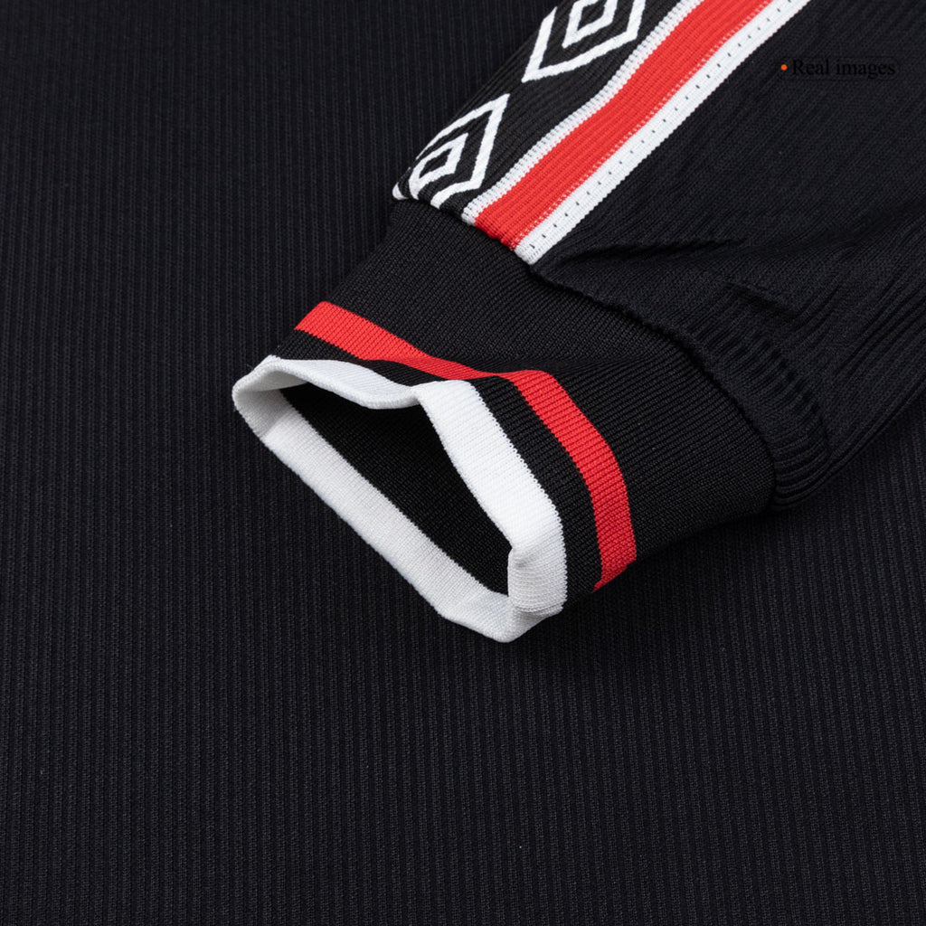 Retro 1998 Manchester United Away Long Sleeve Jersey Black