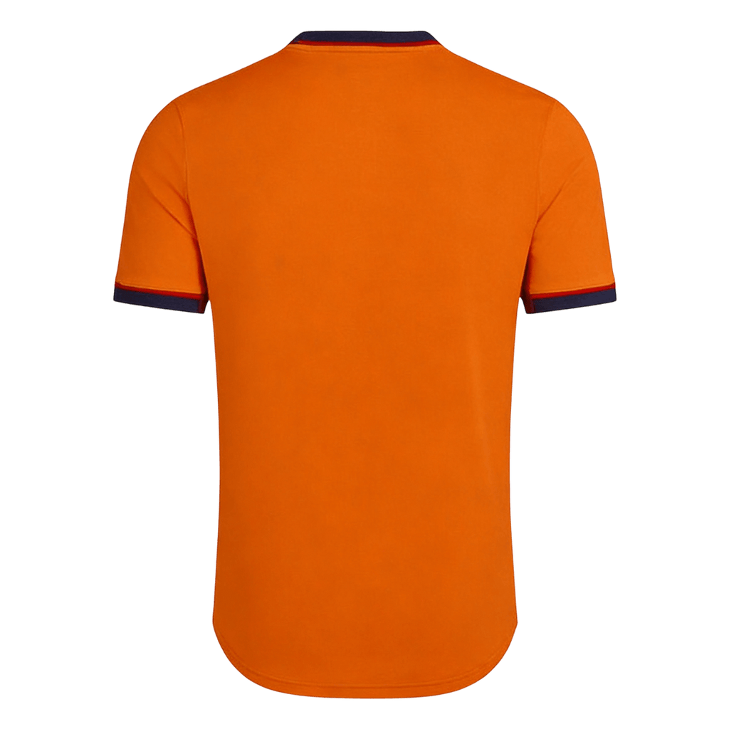 Men Retro Fan Version 98/99 Barcelona Third Soccer Jersey Short Sleeve Orange