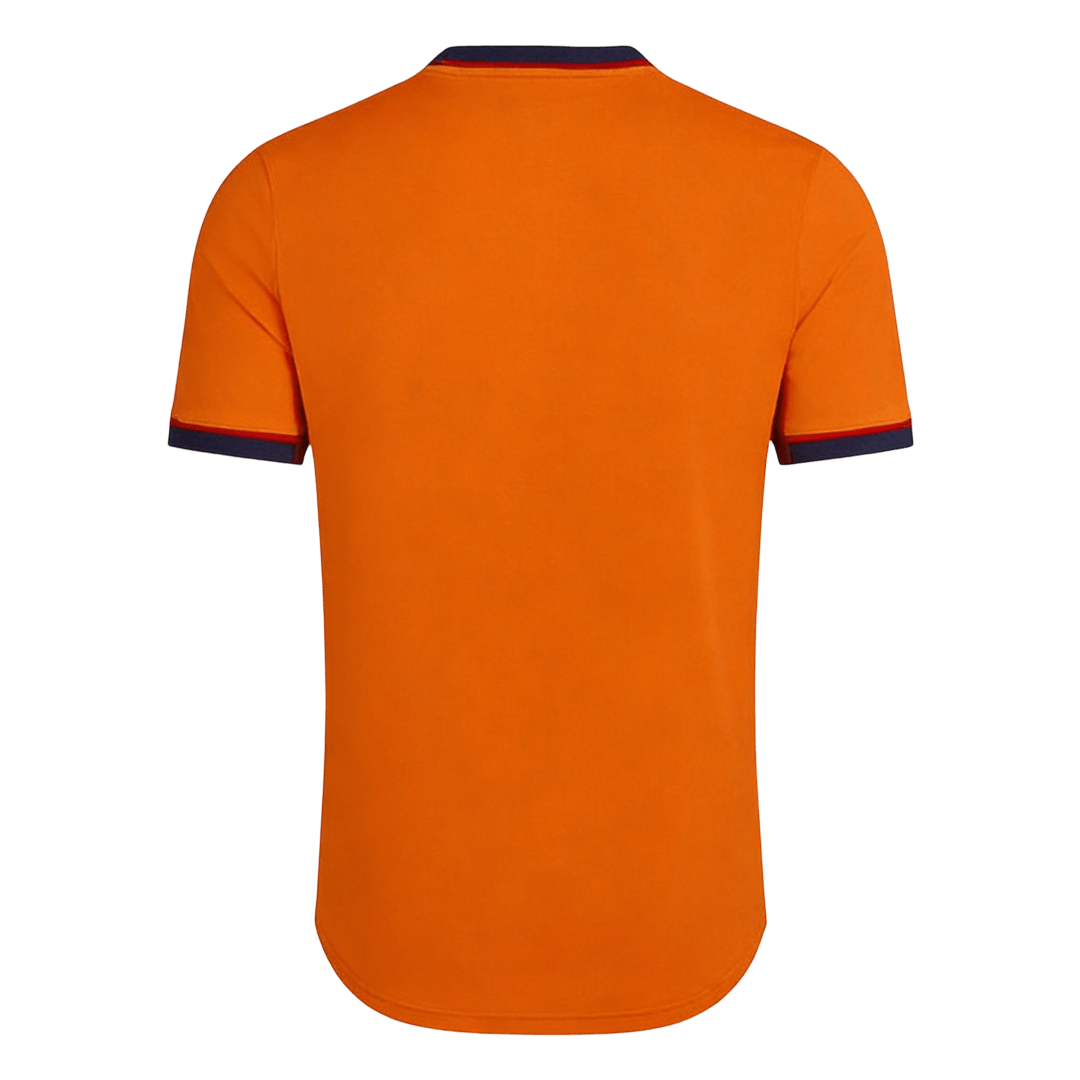 Men Retro Fan Version 98/99 Barcelona Third Soccer Jersey Short Sleeve Orange