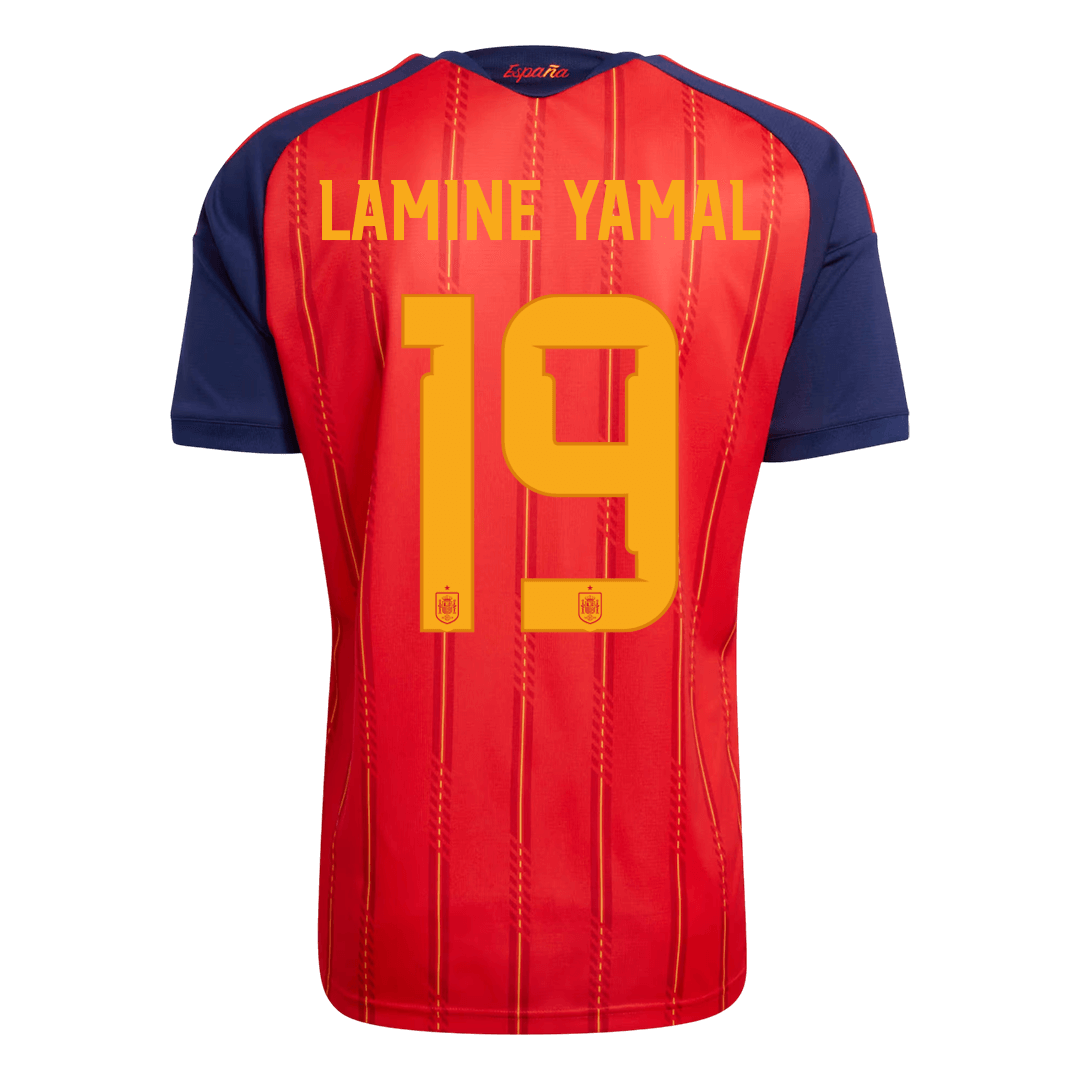 LAMINE YAMAL #19 Spain Home Soccer Jersey World Cup 2026 Red