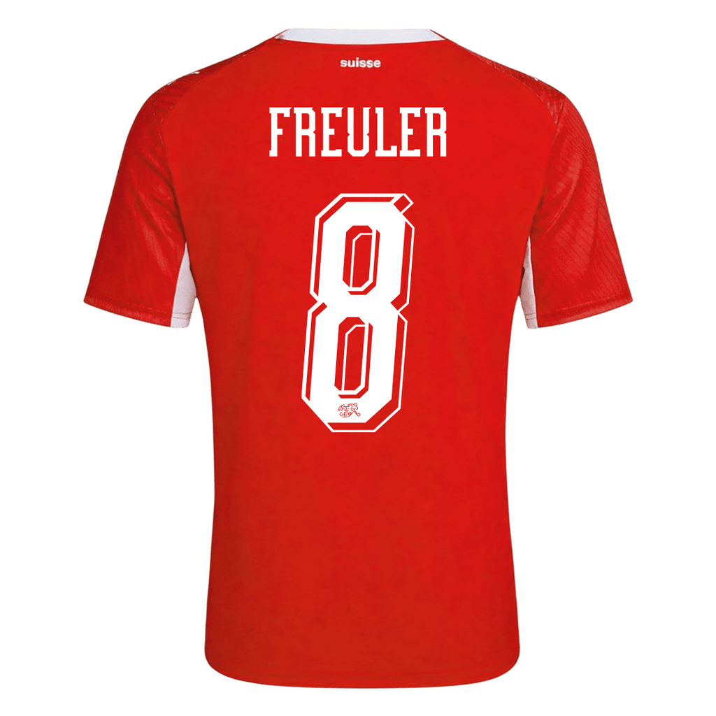REULER #8 Switzerland Home Soccer Jersey World Cup 2026 Red