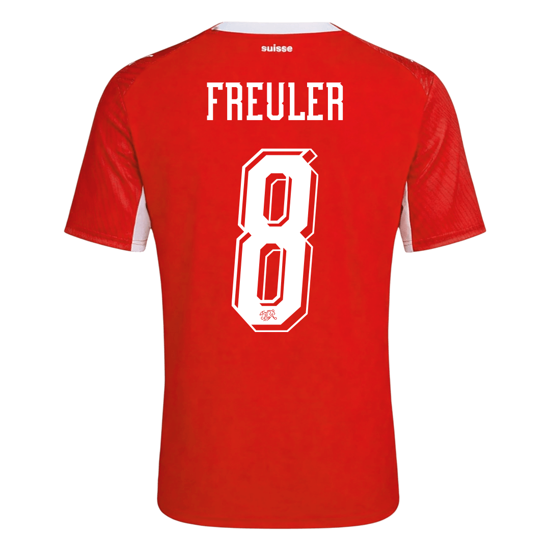 REULER #8 Switzerland Home Soccer Jersey World Cup 2026 Red