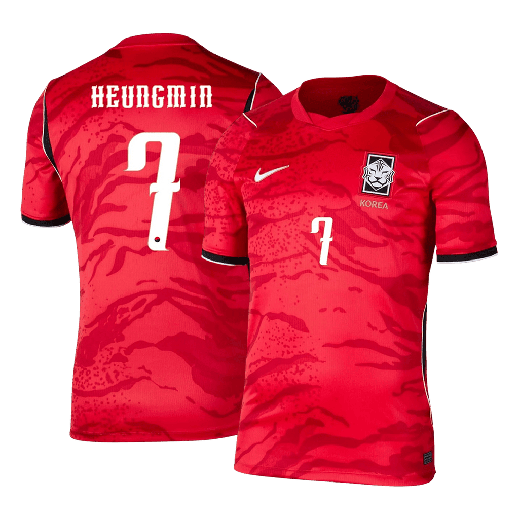 HEUNGMIN #7 South Korea Home Soccer Jersey World Cup 2026 Red