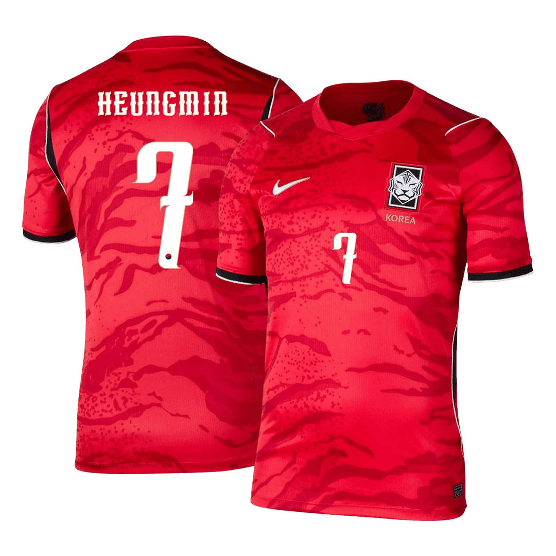 HEUNGMIN #7 South Korea Home Soccer Jersey World Cup 2026 Red