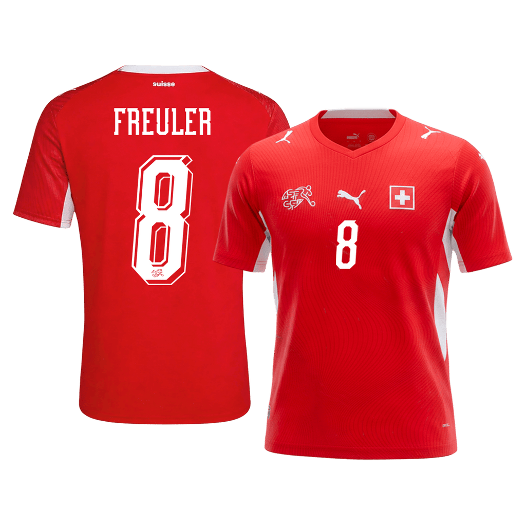 REULER #8 Switzerland Home Soccer Jersey World Cup 2026 Red