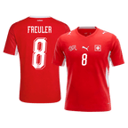 REULER #8 Switzerland Home Soccer Jersey World Cup 2026 Red