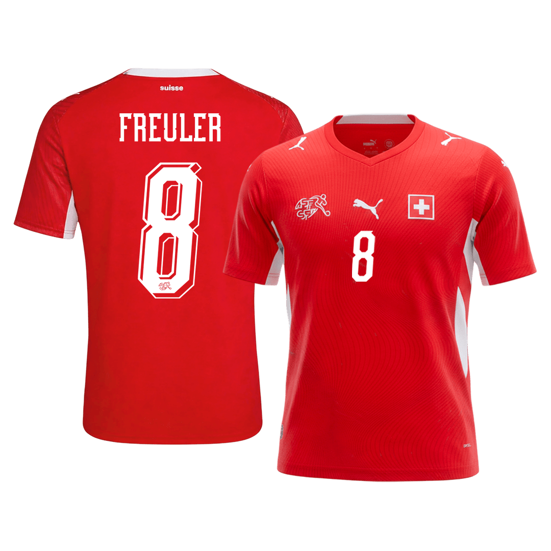 REULER #8 Switzerland Home Soccer Jersey World Cup 2026 Red